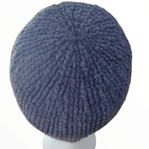 Hand Knit Unisex Beanie In Dark Grey OSFM - Picture 6 of 6